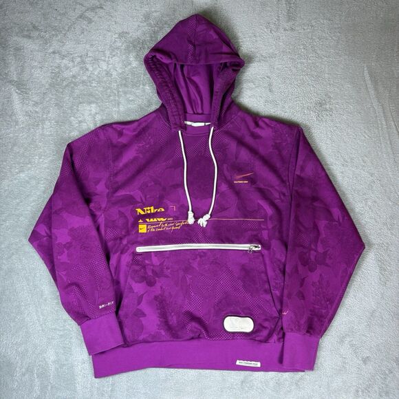 Nike Dri-FIT Standard Issue Basketball Pullover Hoodie Purple Mens L DV0013-564 - Picture 1 of 10